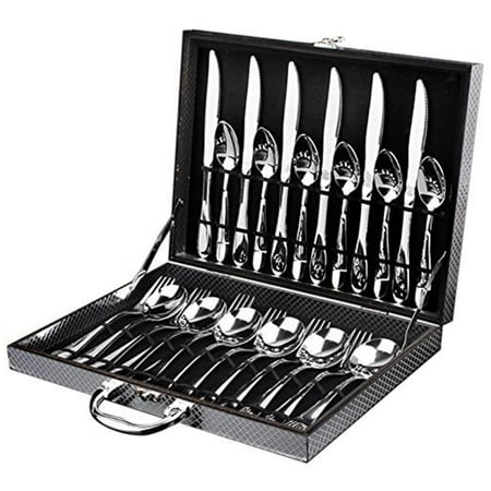 Dishwasher Safe Service for 4 MineTom 20-Piece Stainless Steel Flatware Set with Gift Box Dishwasher Safe Service for 4 MineTom 20-Piece Stainless Steel Flatware Set with Gift Box